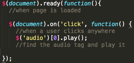 Document ready on click plays song