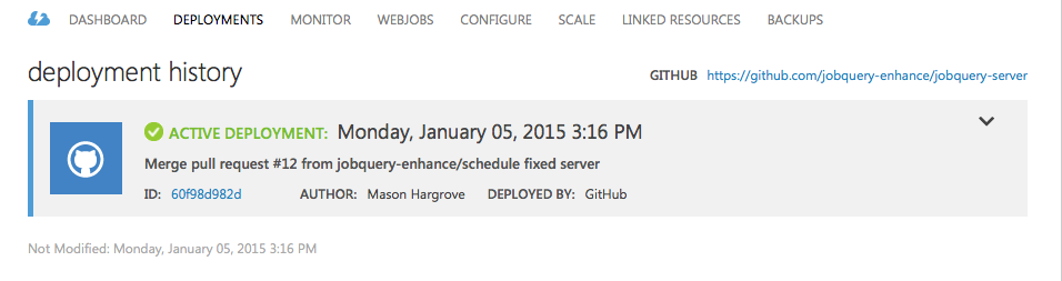 Successful deployment