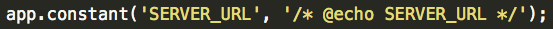 Set the server URL